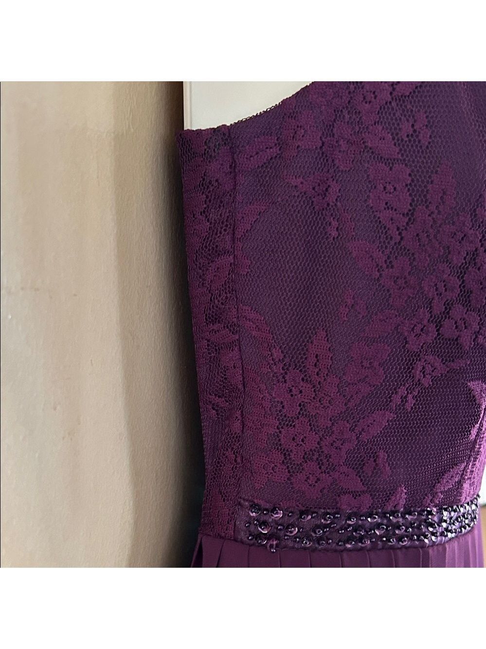 Speechless Lace Pleated Mini Dress in Rich Purple size 7 juniors - Picture 6 of 12